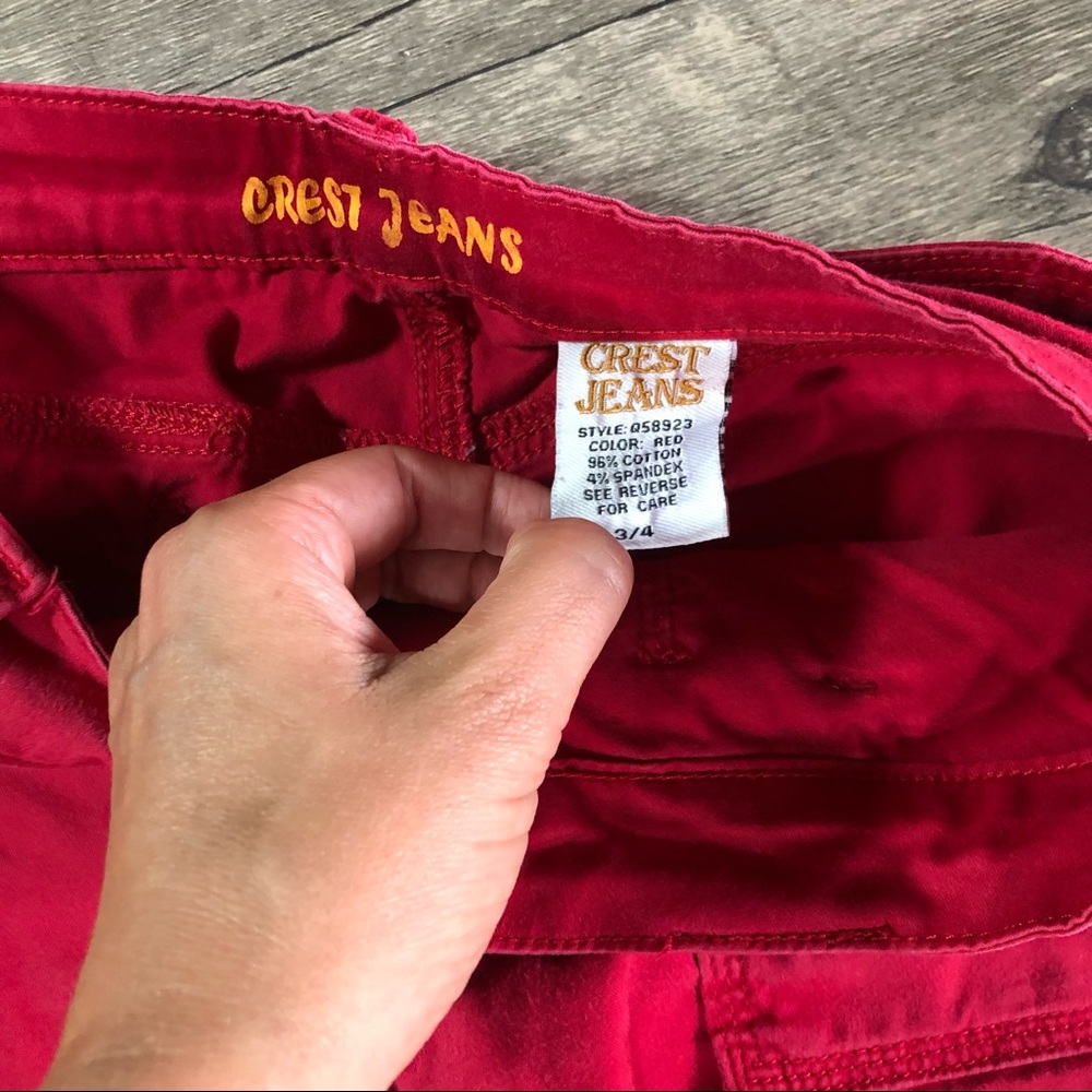 VTG Crest Jeans Cargo Capri sz 3/4 - Picture 5 of 9